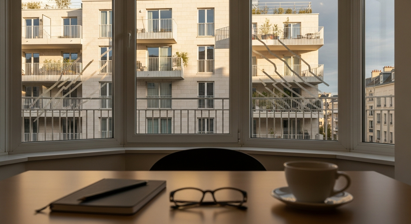 Graphiques de rendement superposés sur un immeuble