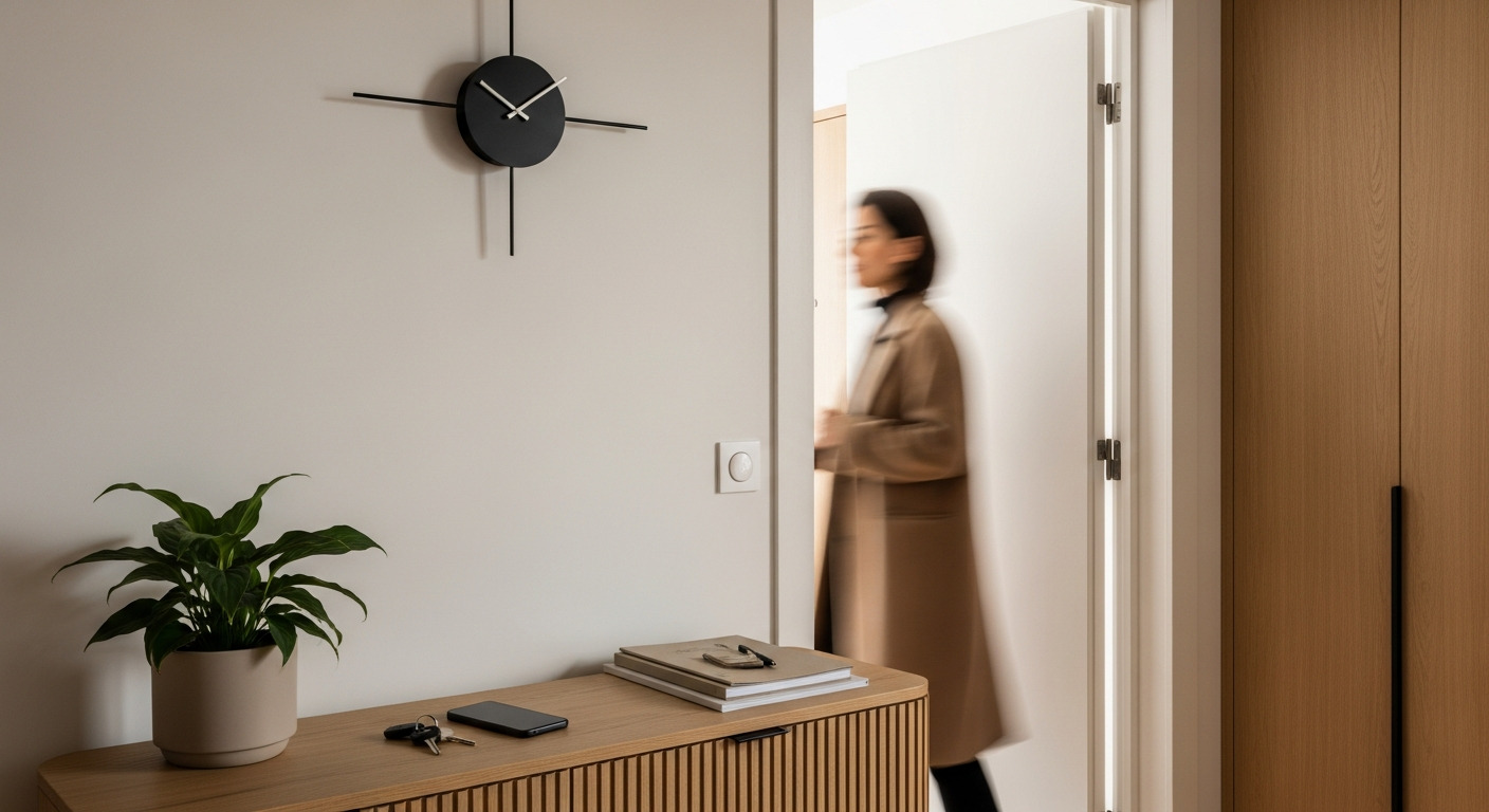 Personne pressée regardant une horloge